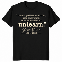 Gloria Steinem tribute shirt in black