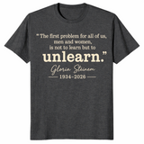 Gloria Steinem tribute shirt in dark heather grey