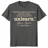 Gloria Steinem tribute shirt in dark heather