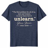 Gloria Steinem tribute shirt in heather navy