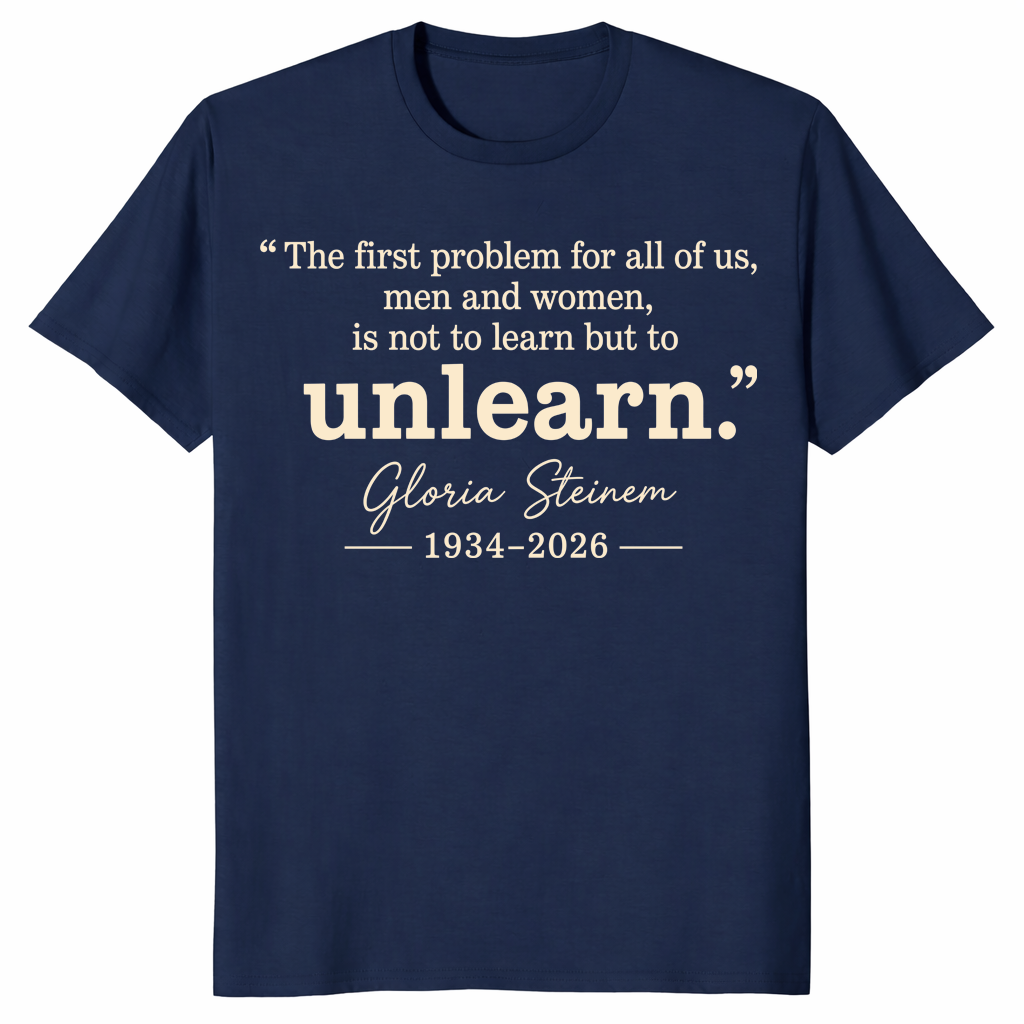 Gloria Steinem tribute shirt in navy