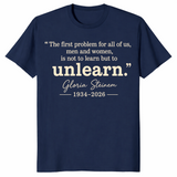 Gloria Steinem tribute shirt in navy