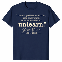 Gloria Steinem tribute shirt in navy