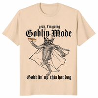 Funny goblin mode hot dog shirt in sand with gobblin up this hot dog graphic