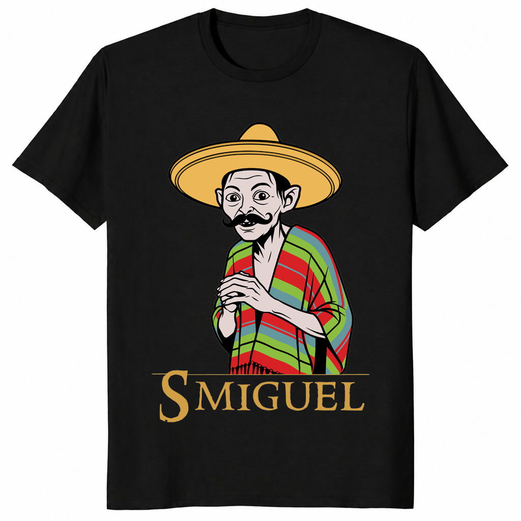 Goblin Wearing Smiguel Sombrero Poncho T Shirt | Funny Fiesta Tee | Cuccico
