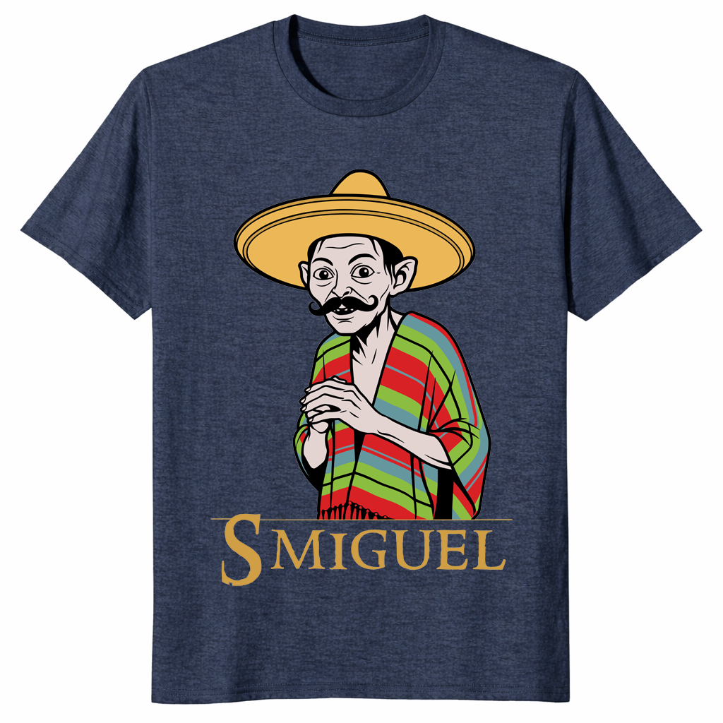 Goblin Wearing Smiguel Sombrero Poncho T Shirt | Funny Fiesta Tee | Cuccico