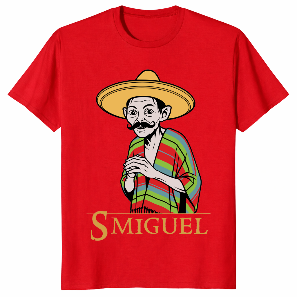 Goblin Wearing Smiguel Sombrero Poncho T Shirt | Funny Fiesta Tee | Cuccico