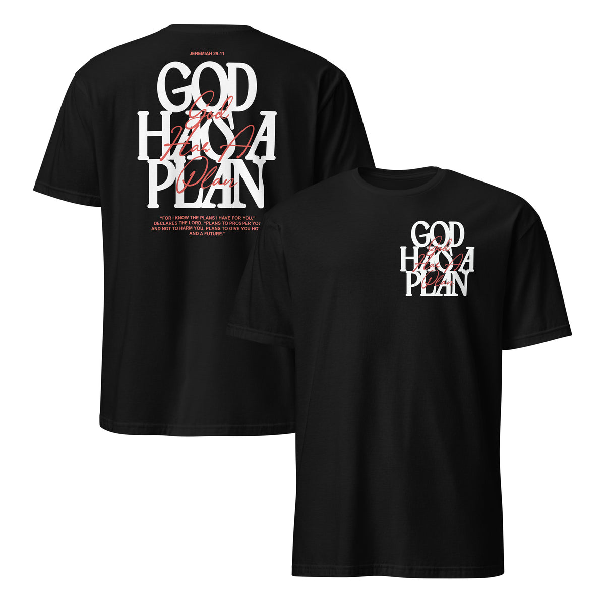 God has a plan shirt in black