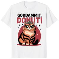 White Goddammit Donut Shirt featuring Dungeon Crawler Carl by Cuccico