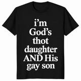 God's gay son shirt in black