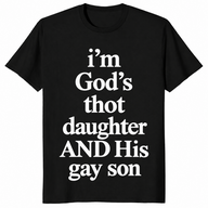God's gay son shirt in black
