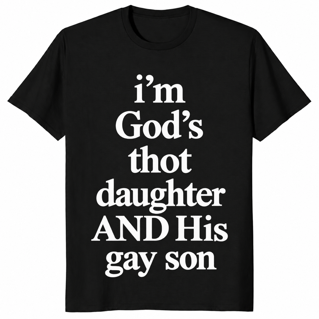 God's gay son shirt in black