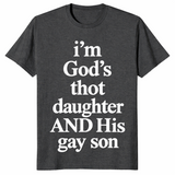 God's gay son shirt in dark heather grey