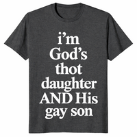 God's gay son shirt in dark heather grey