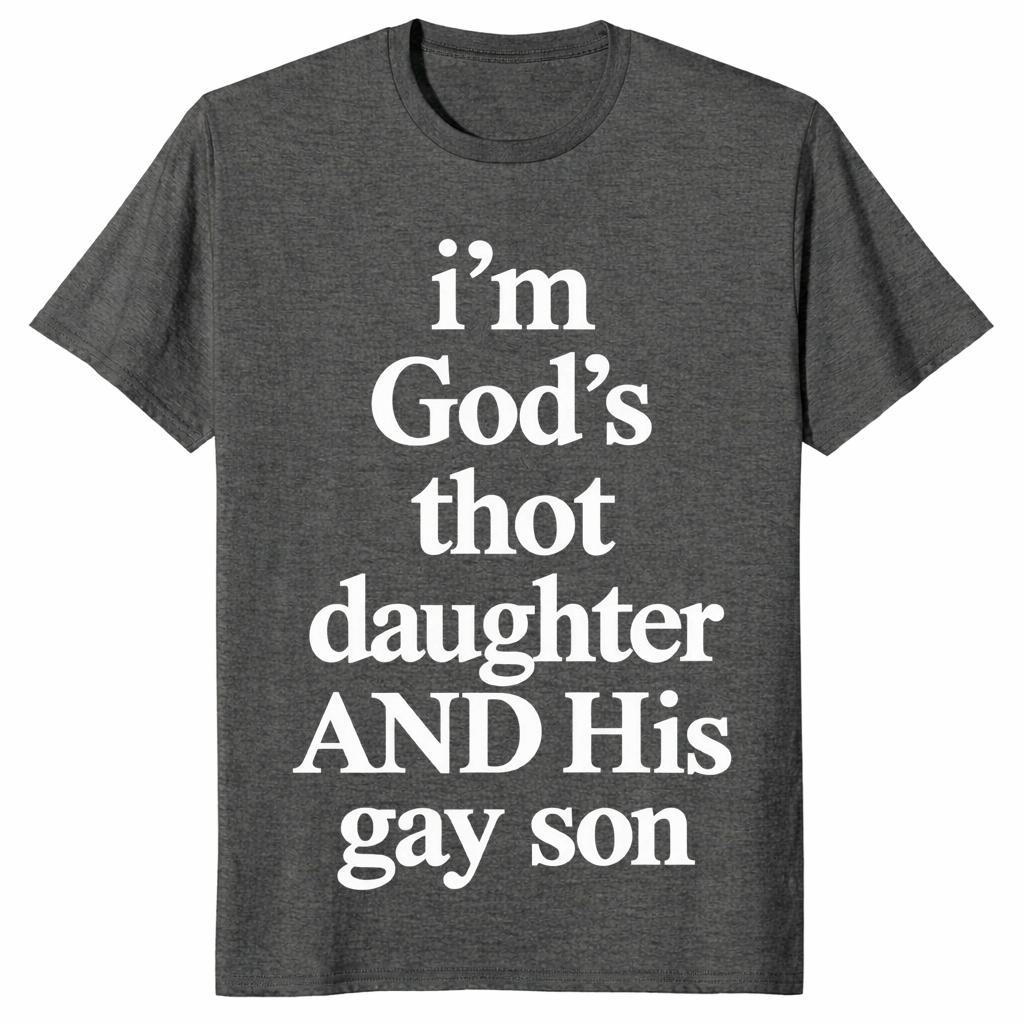 God's gay son shirt in dark heather
