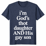 God's gay son shirt in heather navy