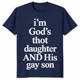 God's gay son shirt in navy