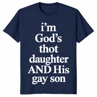 God's gay son shirt in navy