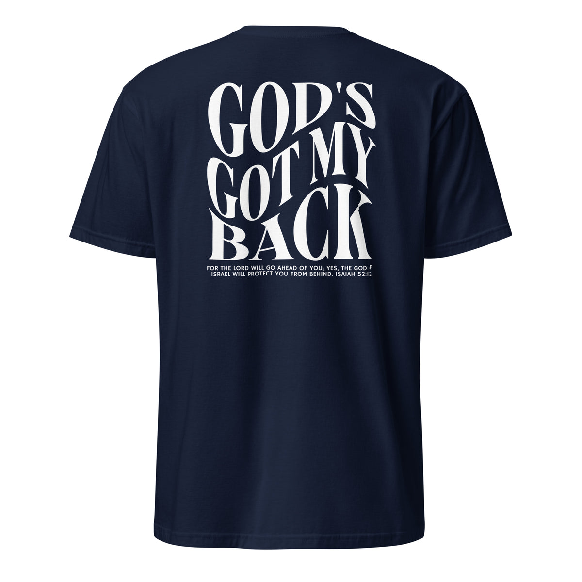Close-up of God's Got My Back print quality