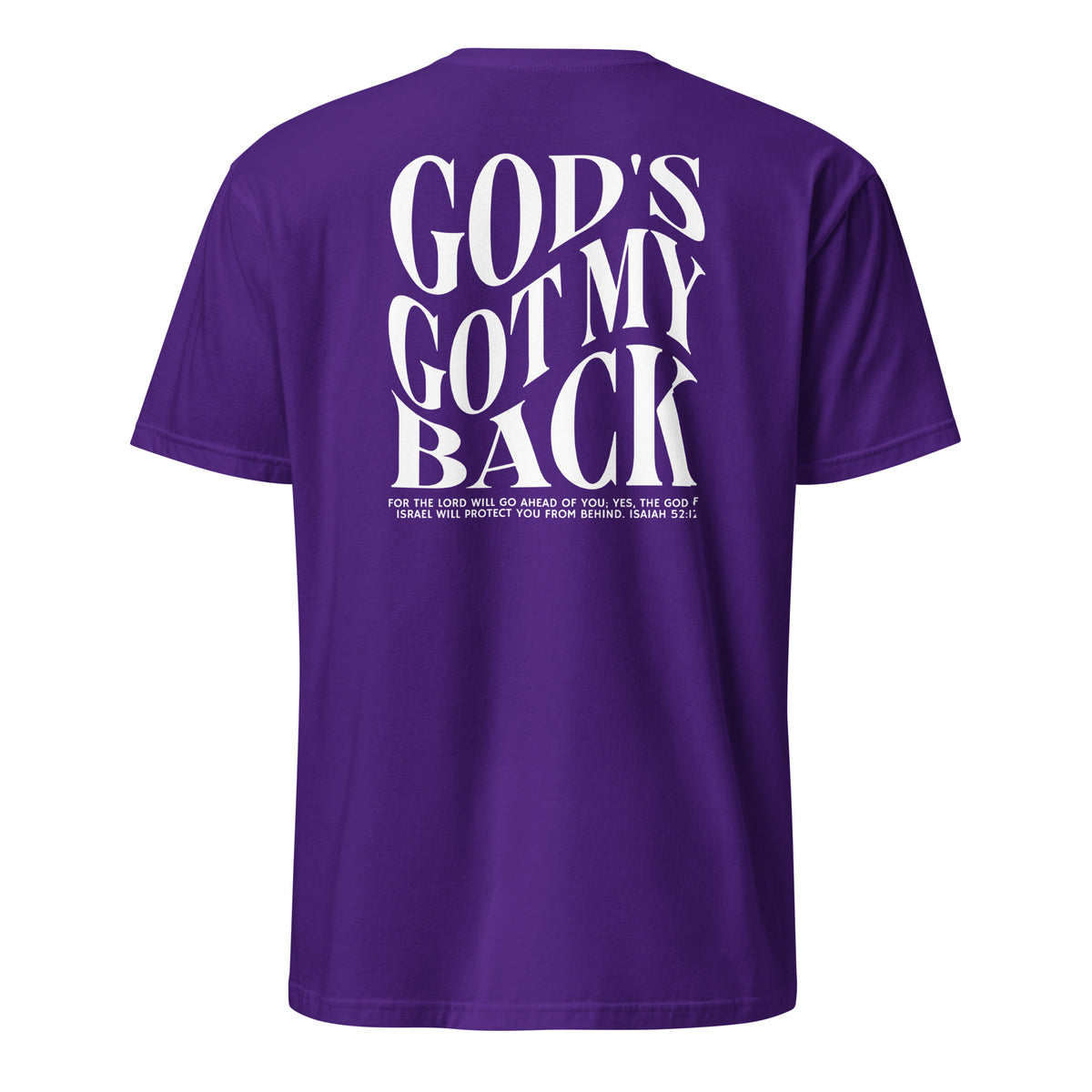 Person wearing God's Got My Back shirt