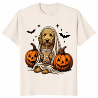 Goldendoodle Halloween Shirt in natural