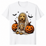Goldendoodle Halloween Shirt in white
