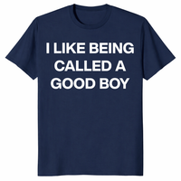 Unisex good boy shirt styled as a casual funny statement t-shirt