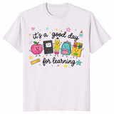 Good day for learning shirt ice grey
