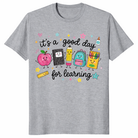 Good day for learning shirt sport grey