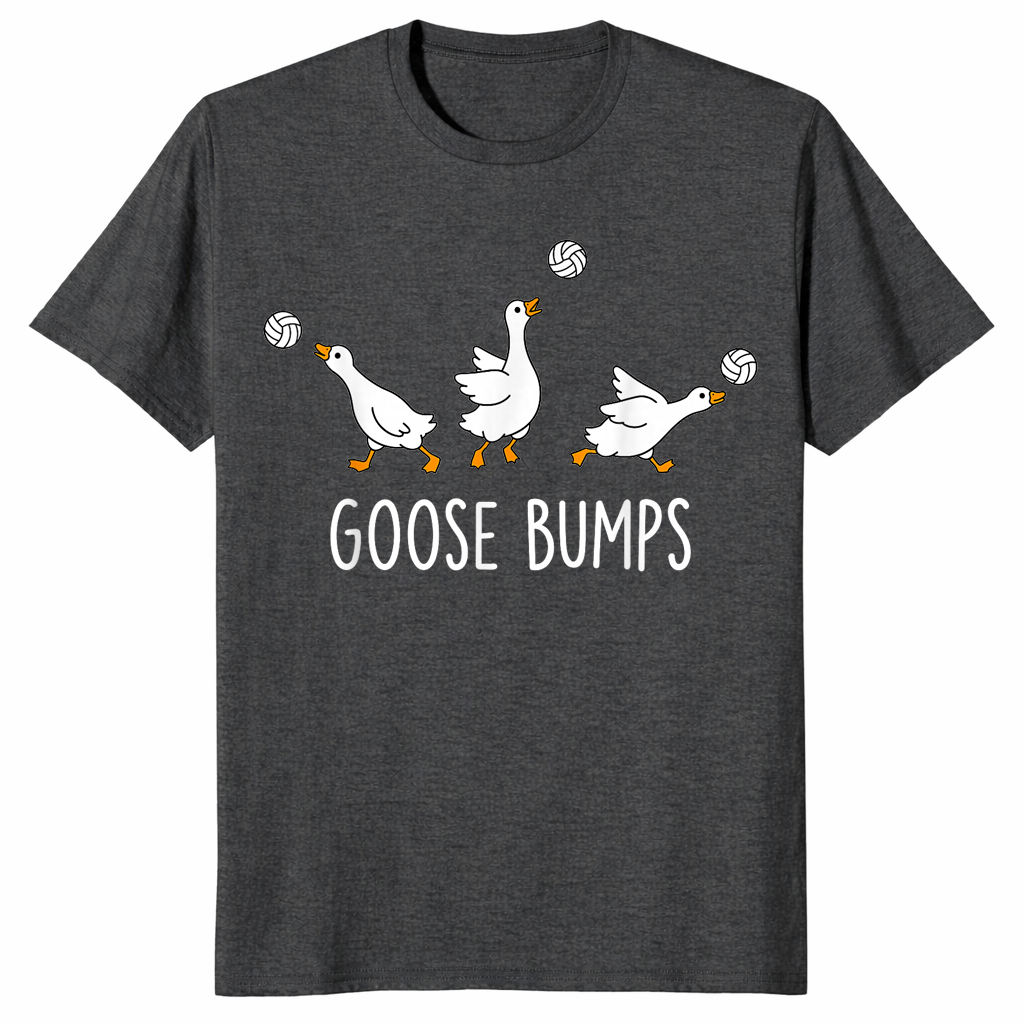 Goose Bumps Volleyball Shirt in dark heather grey
