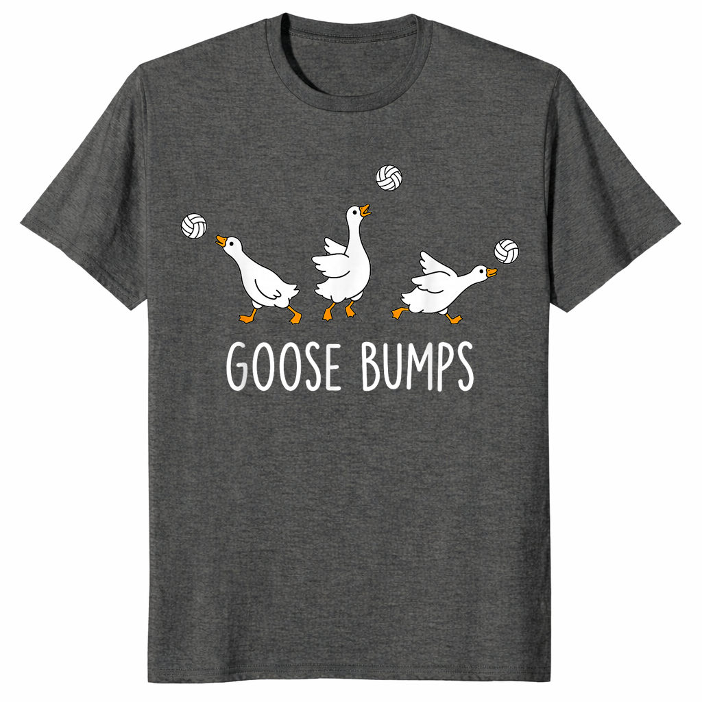 Goose Bumps Volleyball Shirt in dark heather