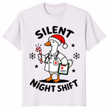 Goose Nurse Christmas Shirt in ice grey