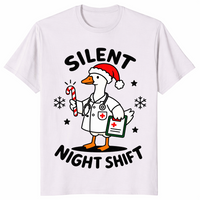 Goose Nurse Christmas Shirt in ice grey