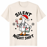 Goose Nurse Christmas Shirt in natural