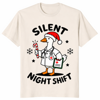 Goose Nurse Christmas Shirt in natural