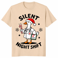Goose Nurse Christmas Shirt in sand