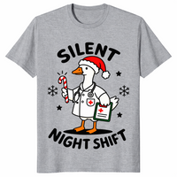 Goose Nurse Christmas Shirt in sport grey