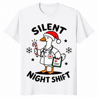 Goose Nurse Christmas Shirt in white
