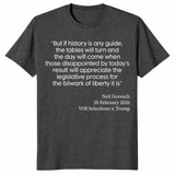 Gorsuch VOS Selections V Trump 2026 SCOTUS Ruling T-Shirt | Cuccico