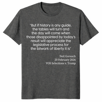 Gorsuch VOS Selections V Trump 2026 SCOTUS Ruling T-Shirt | Cuccico