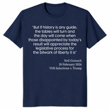 Gorsuch VOS Selections V Trump 2026 SCOTUS Ruling T-Shirt | Cuccico