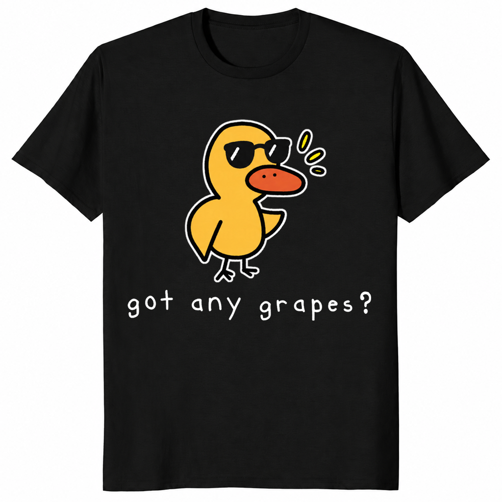 Got Any Grapes funny duck meme t-shirt in black