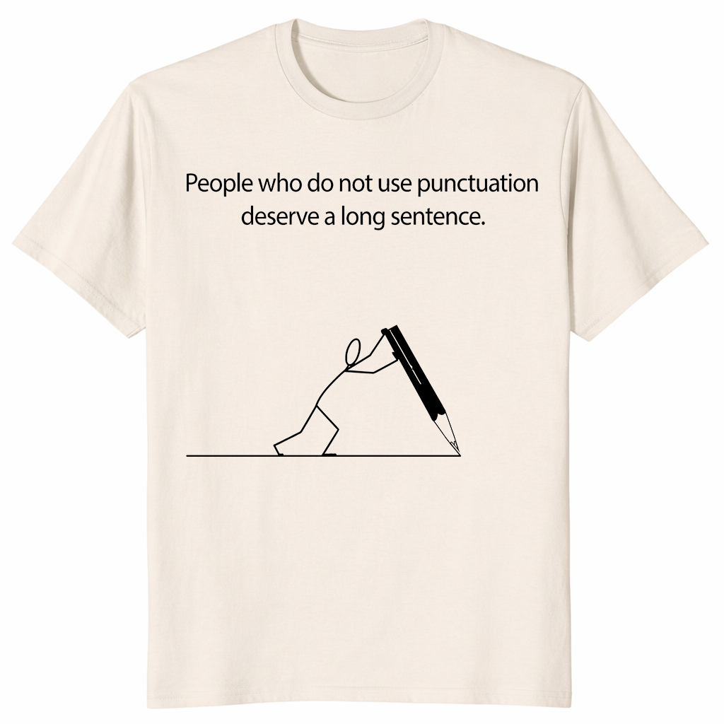 Grammar Pun shirt in natural