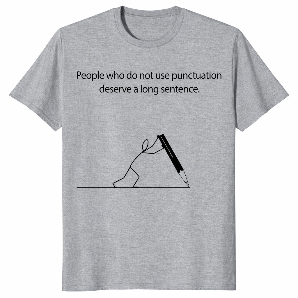 Grammar Pun shirt sport grey