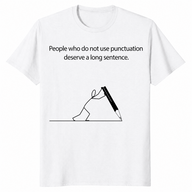 Grammar Pun shirt in white