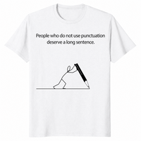Grammar Pun shirt in white