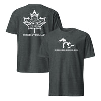 Great Lakes map shirt in dark heather
