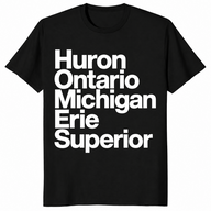 Great Lakes typography shirt in black