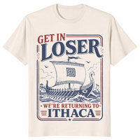 Greek mythology shirt in ice grey
