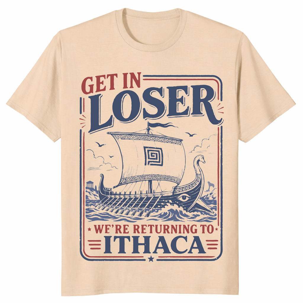 Greek mythology shirt in sand